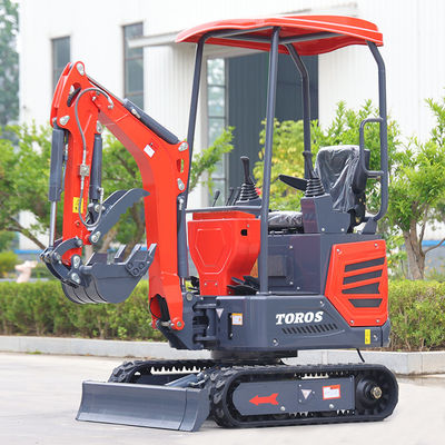 Municipal Works One Ton Mini Excavator Mini Digging Machine With 180mm Track