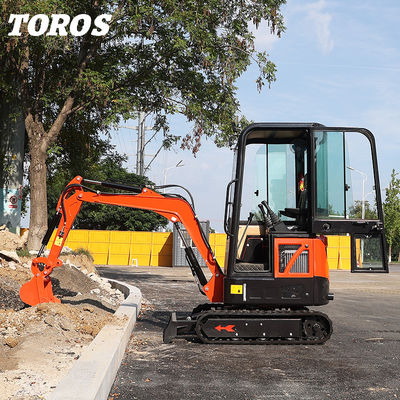 19KW Toros mini escavatore idraulico 1,5 tonnellate mini escavatore per uso domestico