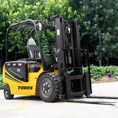 Sicurezza Forklift elettrico compatto e potente con raggio di rotazione di 3-4 m
