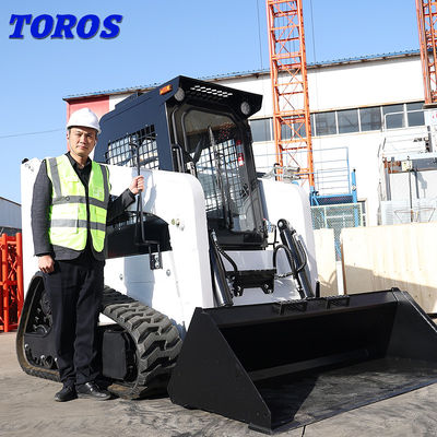 Mini idraulico 1 tonnellata ruote Skid Steer caricatore per lavori stradali alte prestazioni
