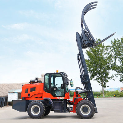 CE Diesel 5 tonnellate forklift per terreni accidentati con portata massima anteriore di 15 piedi