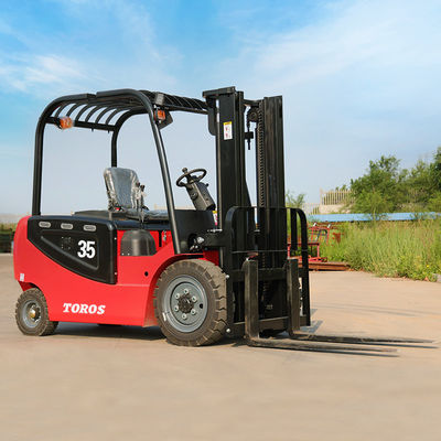 Forklift elettrico computerizzato con pneumatici con raggio di rotazione di 3-4 m